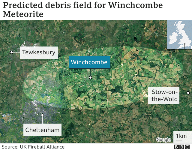 Метеорит Winchcombe выставят на всеобщее обозрение